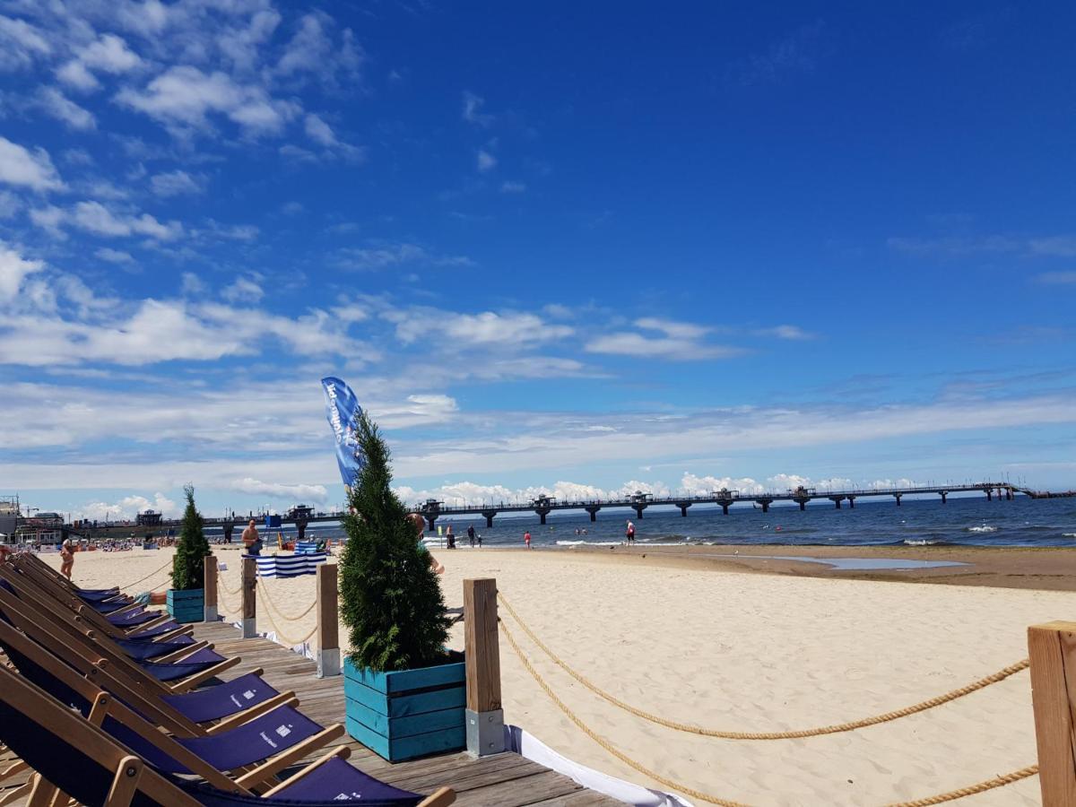 STRANDIDYLLE Apartment mit Meerblick und Kamin Misdroy Exterior foto